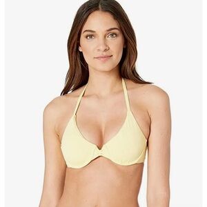 NWOT Isabella Rose Bow Tie‎ Halter Swim Top - Women's Size M - Yellow